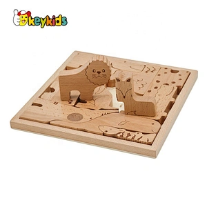 2019 Original Design educational wooden animal jigsaw for kids ages 4-8 W14I038B