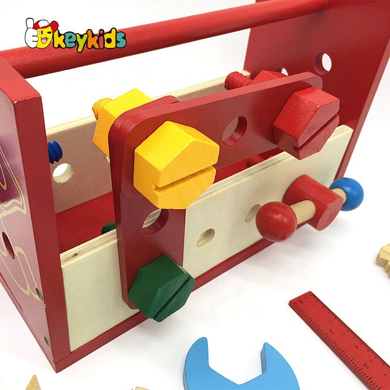 Top sale woodworking toy wooden kids tool box for preschool W03D121