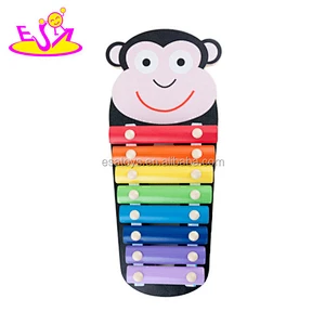 best sale cartoon monkey design kids wooden xylophone toy for preschoolers W07C052