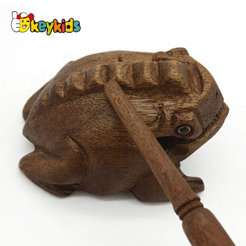 New items frog shaped wooden temple block instrument for wholesale W18A042