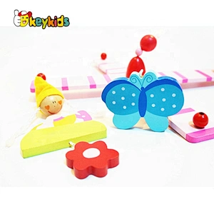 Customize colorful wooden cot mobile for baby crib W08K037