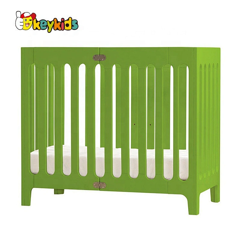 high quality mini wooden baby cot bed with wheels W08E028