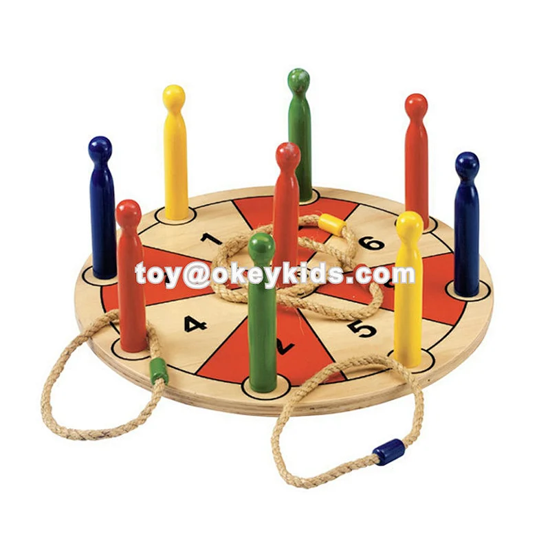 Customize outdoor wooden hook and ring game for children W01D064