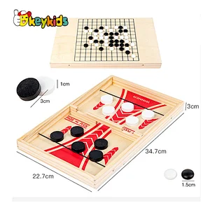 Most popular wooden 3 in 1 ejection chess for children W11A131