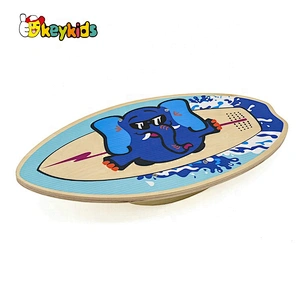 Customizable Cartoon Wooden Rocker Balance Board For Kids W01D044