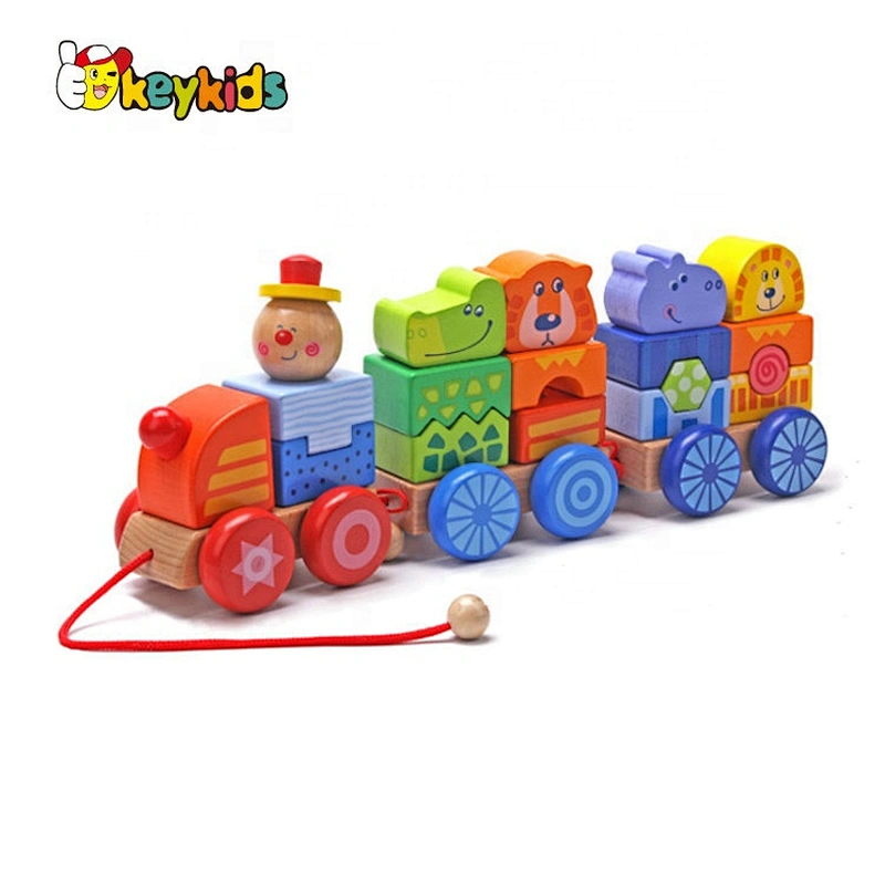 2021 New released educational kids wooden truck toy with magnetic fishiing game W05C146