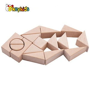 2020 wholesale 100pcs natural wooden block set for kids W13A216