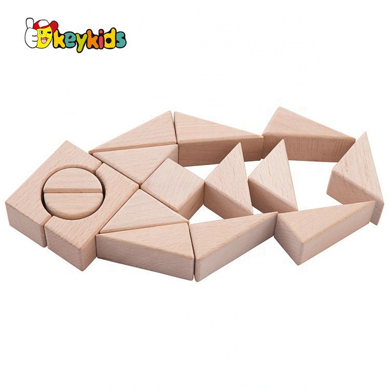2020 wholesale 100pcs natural wooden block set for kids W13A216