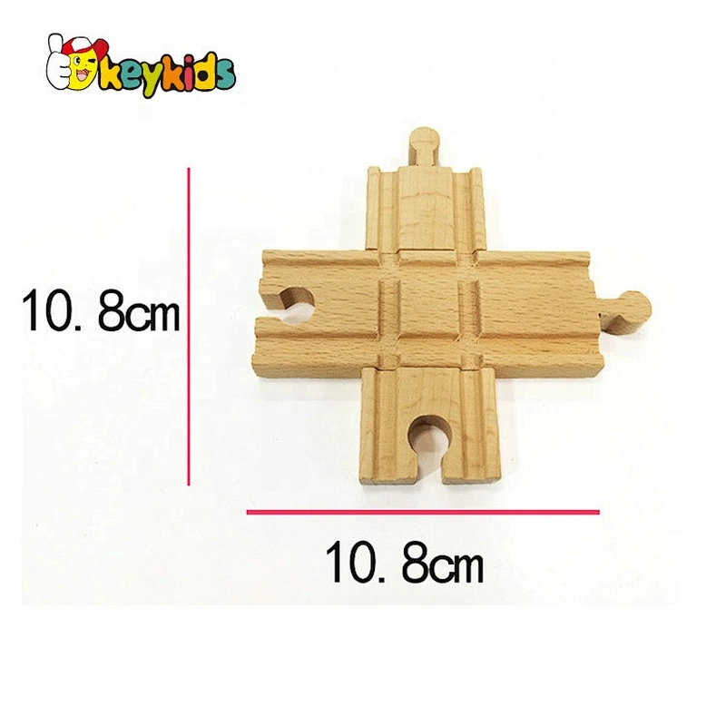 2019 New arrival 46 pieces educational wooden train track set for children W04C185