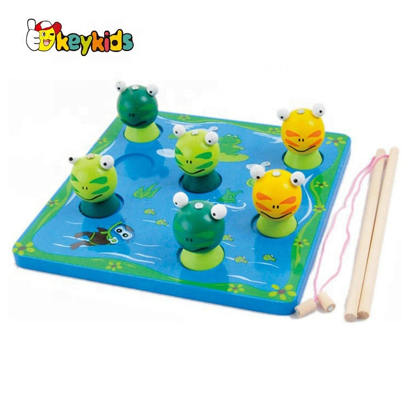 2020 New design educational wooden frog game for kids W01A374