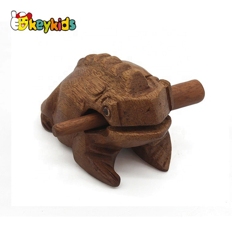 New items frog shaped wooden temple block instrument for wholesale W18A042