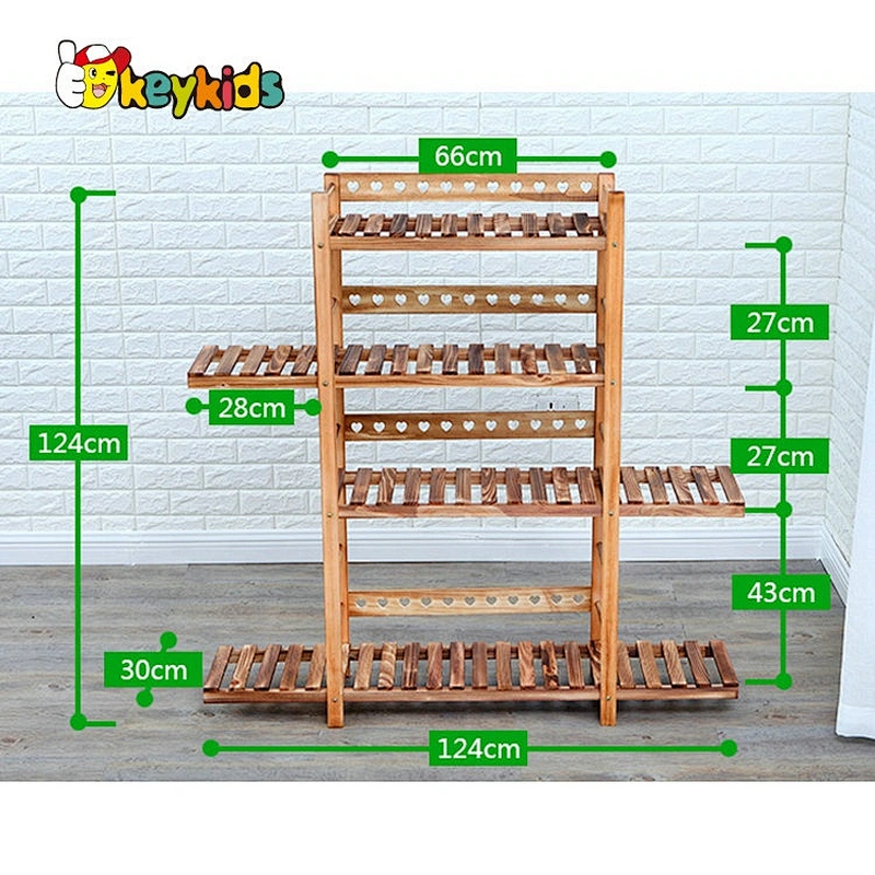 wholesale white wooden corner flower stand with customize W08H109B