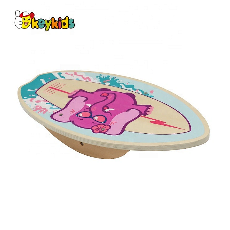 Top sale children wooden balance rocker board with customize W01D028