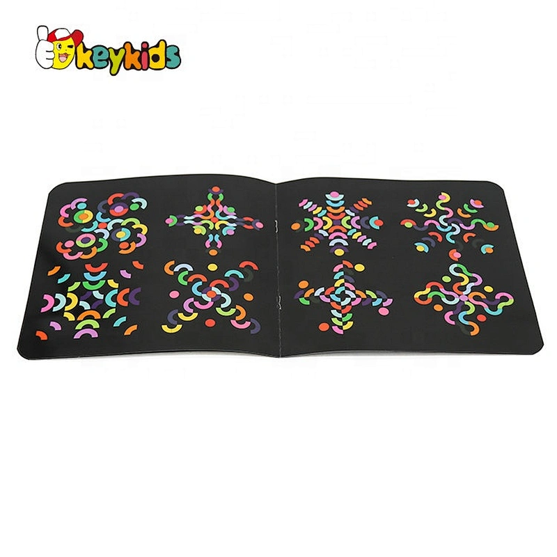 2021 Hot selling 64 pcs educational wooden shape puzzles for toddlers W14A256