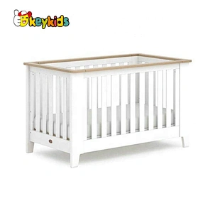 high quality white wooden newborn cot /cradle for infant W08E035