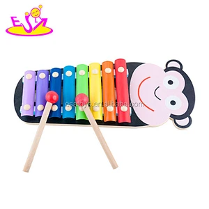 best sale cartoon monkey design kids wooden xylophone toy for preschoolers W07C052