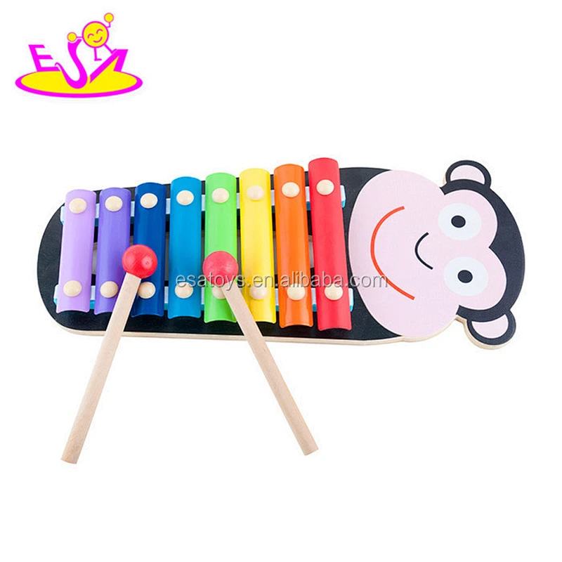 best sale cartoon monkey design kids wooden xylophone toy for preschoolers W07C052