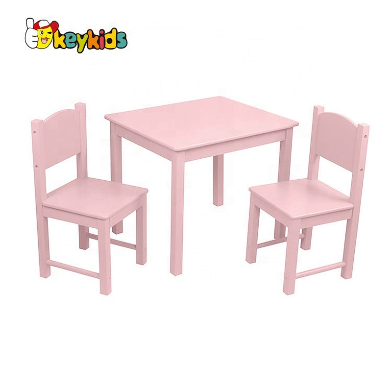 Customize pink wooden kids desk and chair for wholesale W08G301B