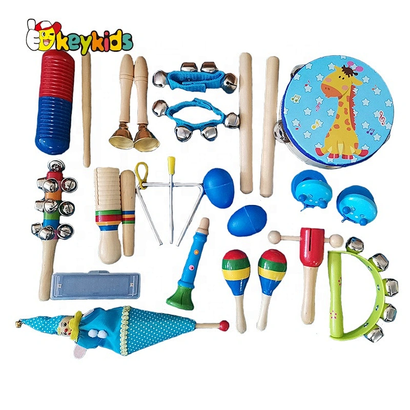 2021 New cute wooden instrument toy musical toy set for children  W07A206