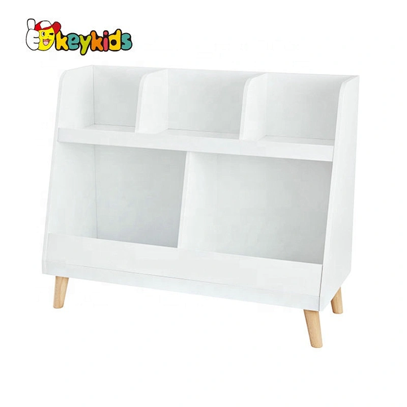 2020 New Sale White Wooden Toy Organizer With Bins For Baby Room W08C287