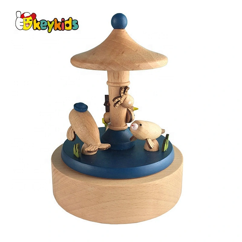 Customize kids wooden small box music for gifts W07B100