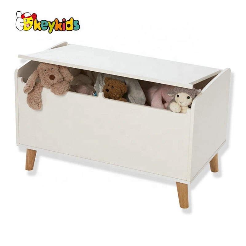 2020 New Sale White Wooden Toy Organizer With Bins For Baby Room W08C287