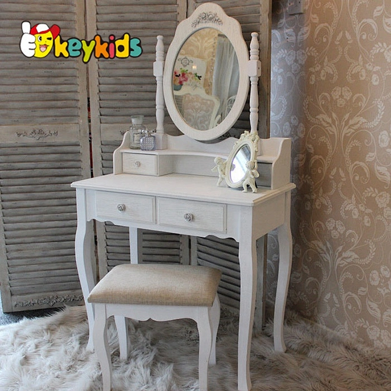 Indoor Bedroom Set Antique Childrens Wooden Makeup Table W08H019