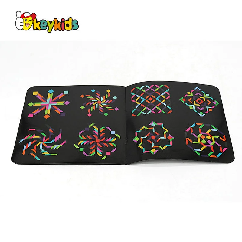 2021 Hot selling colored wooden shaped jigsaw puzzles for kids W14A255