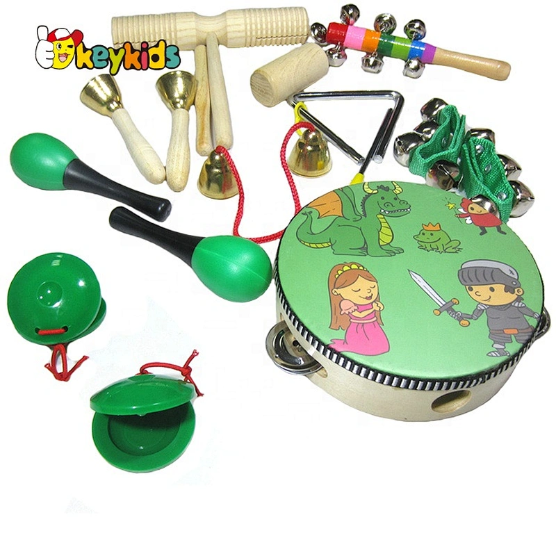 2021 New creative wooden instrument toy with cartoon pattern for preschool W07A205