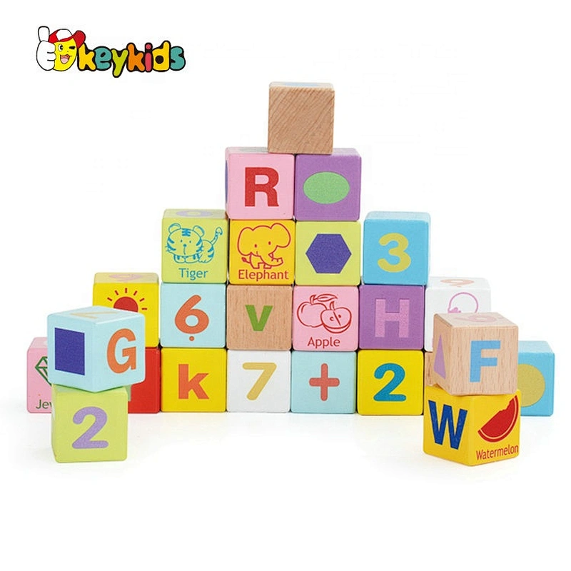 high quality 30PCS educational wooden mini building blocks for wholesale W13A168