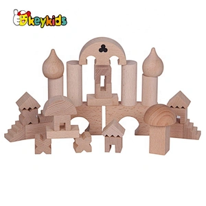 2019 Top sale 52PCS educational DIY wooden building blocks toys for kids W13A153