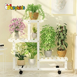 wholesale brown wooden multi tier plant stand with customize W08H116