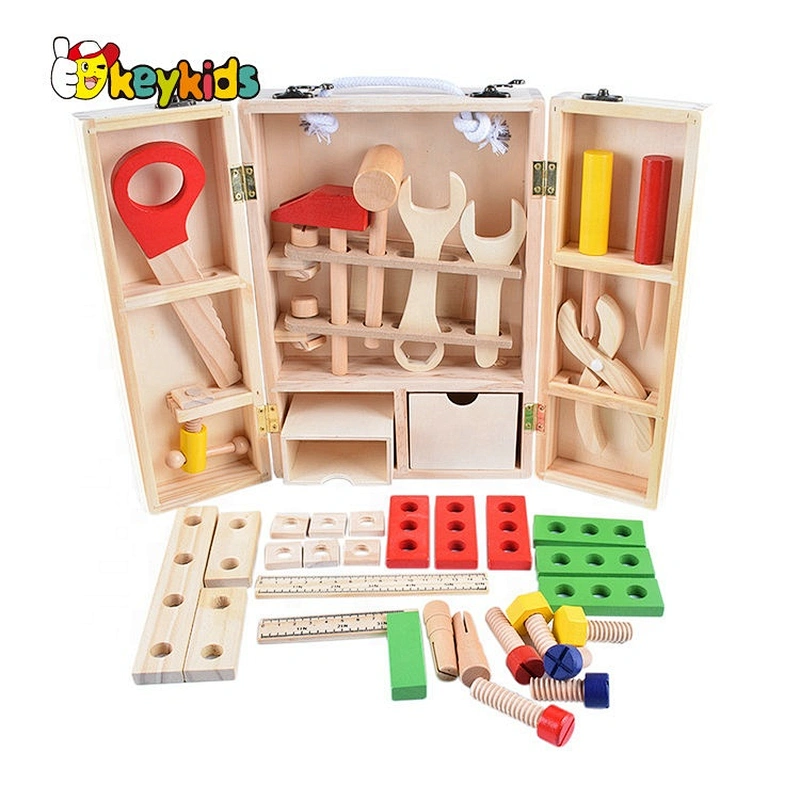 New Arrival Educational Wooden Toy Tool My First Toolbox For Kids W03D126