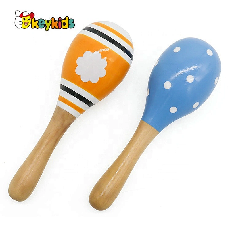 OEM/ODM educational wooden egg maracas shaker for babies W07I150