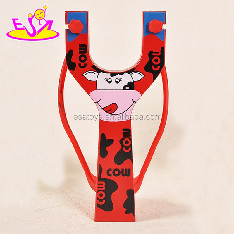 Wooden craft powerful slingshot with cute design,Promotion Gift Toy Mini Slingshot Toy,Cheap wooden toy slingshot W01A057