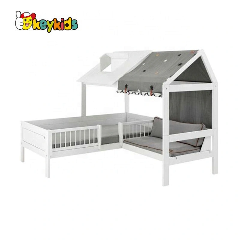 high quality wooden kids single bed with sofa W08A094