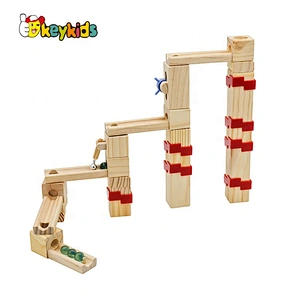 New arrival preschool wooden marble run set for kids W04E108