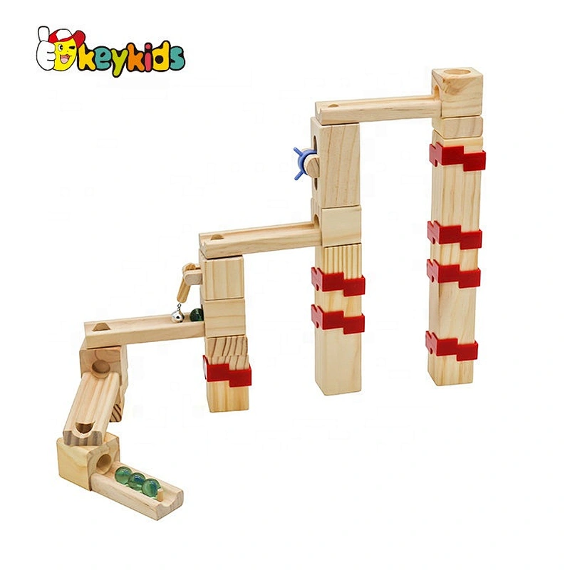 New arrival preschool wooden marble run set for kids W04E108