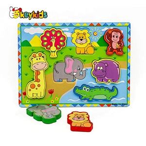 New hottest educational wooden zoo animal toys for kids W14D074