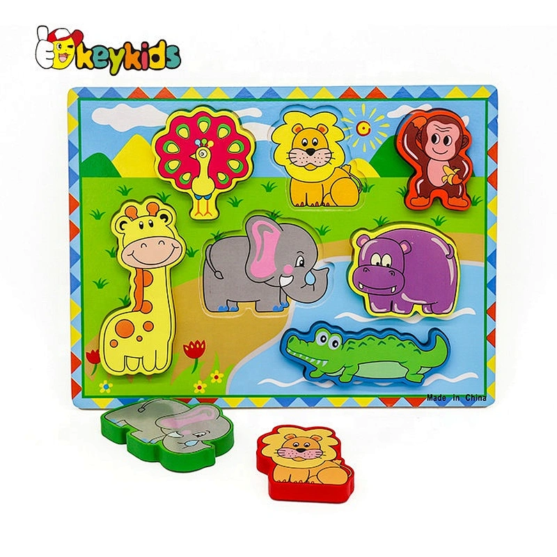 New hottest educational wooden zoo animal toys for kids W14D074