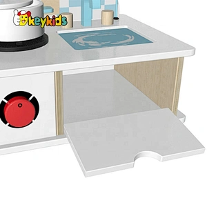 New design mini pretend play wooden tabletop kitchen toy for children W10C638