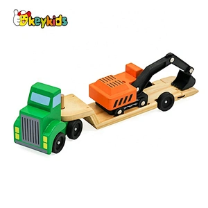 Most popular kids mini wooden truck with cars W04A457