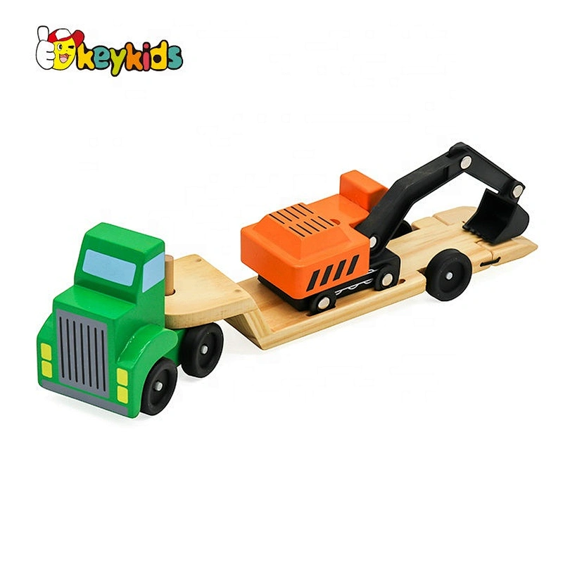 Most popular kids mini wooden truck with cars W04A457