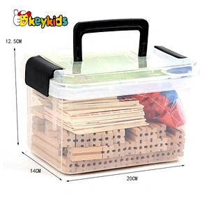 2020 New arrival 180PCS preschool kids wooden building blocks for kids W13A207