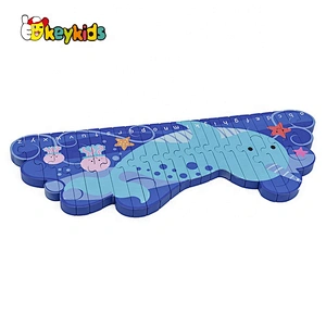 2020 Customize kids wooden block puzzle game with abc W14D120