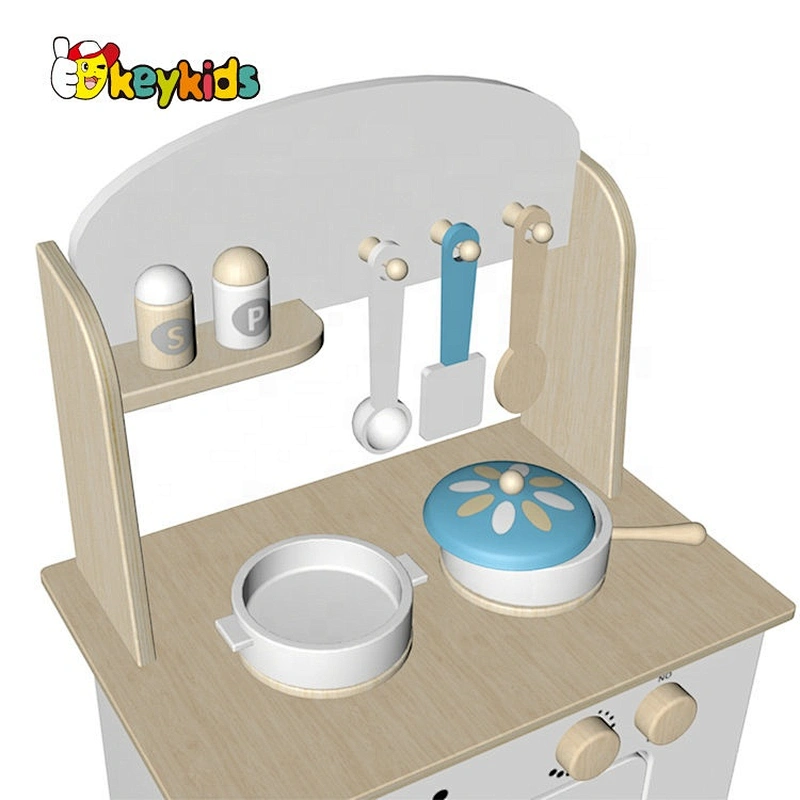 New design interactive pretend play mini wooden kitchen toy for kids W10C634