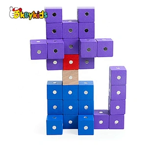 2020 High quality preschool wooden magnetic blocks for kids W13A206