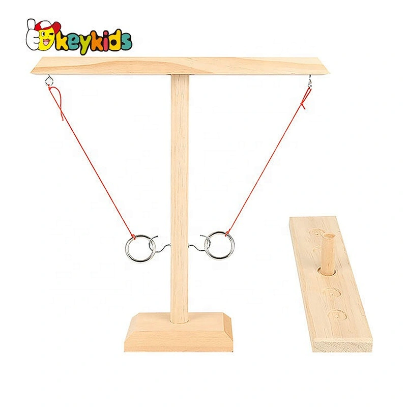 New creative wooden hook and ring toss battle game W01A420