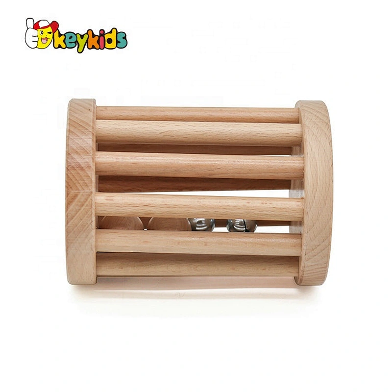 Customize natural baby wooden rattle toys for wholesale W08K291