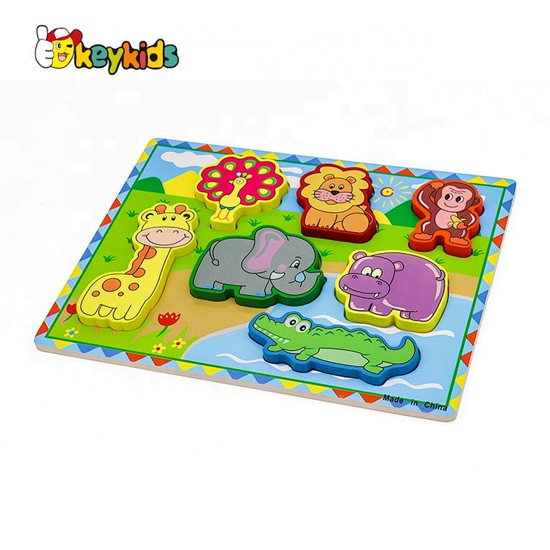 New hottest educational wooden zoo animal toys for kids W14D074